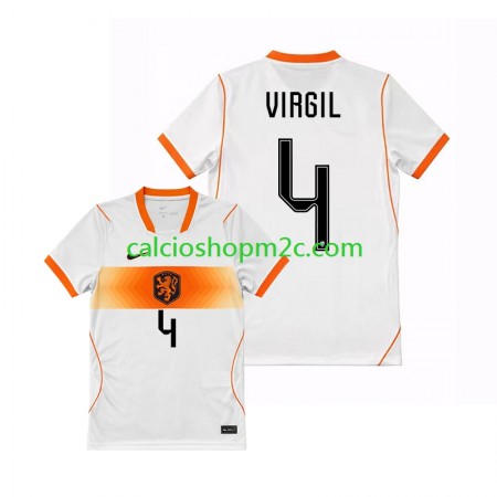Paesi Bassi Virgil van Dijk 4 Maglia Trasferta World Cup 2026 Manica Corta